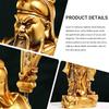 Resin Guan Yu God of Wealth Statue - Feng Shui Protection & Prosperity Decor for Home and Office, Perfect for Housewarming & Business Gift
