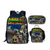 Beliebte jugendliche Neuheit Zoonomaly 3D-Druck 3 Stück/Set Studenten-Reisetaschen Laptop-Tagesrucksack Rucksack Brottasche Federmäppchen