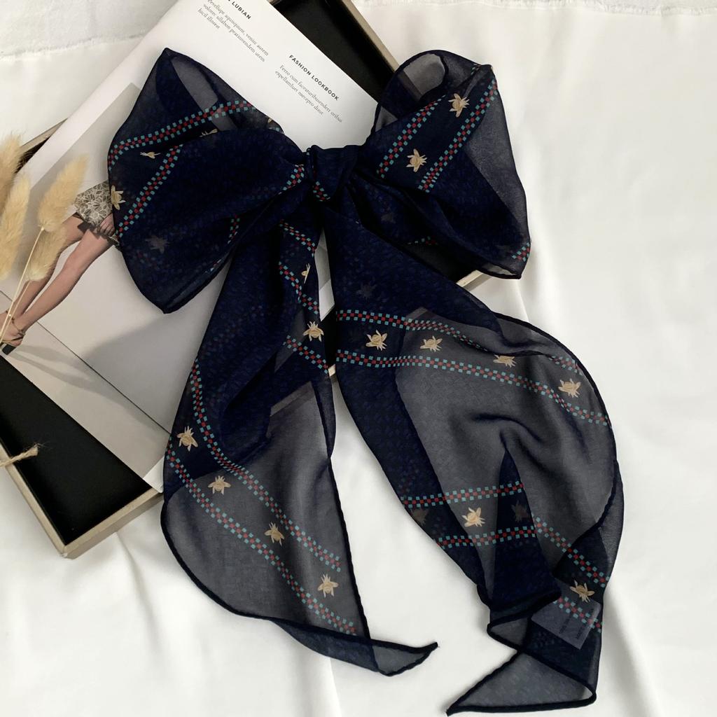Scarf for Women Versatile Neck Flower Scarf Versatile Striped Headband Hairband Scarf