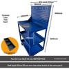 Three-Tier Hand Push Tool Cart for Auto Repair and Maintenance, Multi-functional Mobile Parts Storage Shelf
