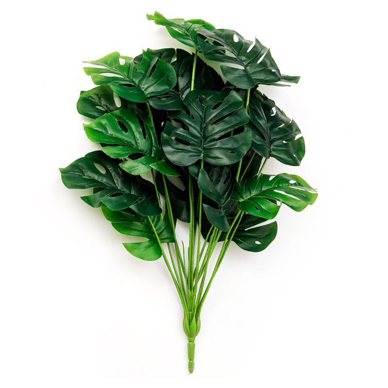 Simulasjonsplante Store Grønne Blader 18 Skilpaddeblader Nordisk Stil Kreative Grønne Planter Potteplanter Hjemspynt Dekorasjon