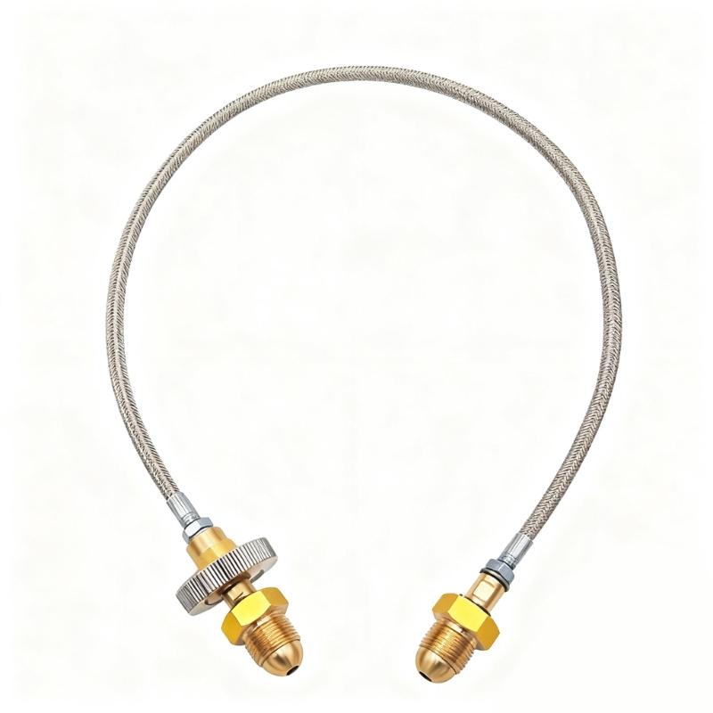 Furtun cu împletitură de oțel pentru gaz argon cu racord de 5/8 Conexiune ușoară Rezistență la presiune înaltă Furtun adaptor pentru transfer stație de umplere