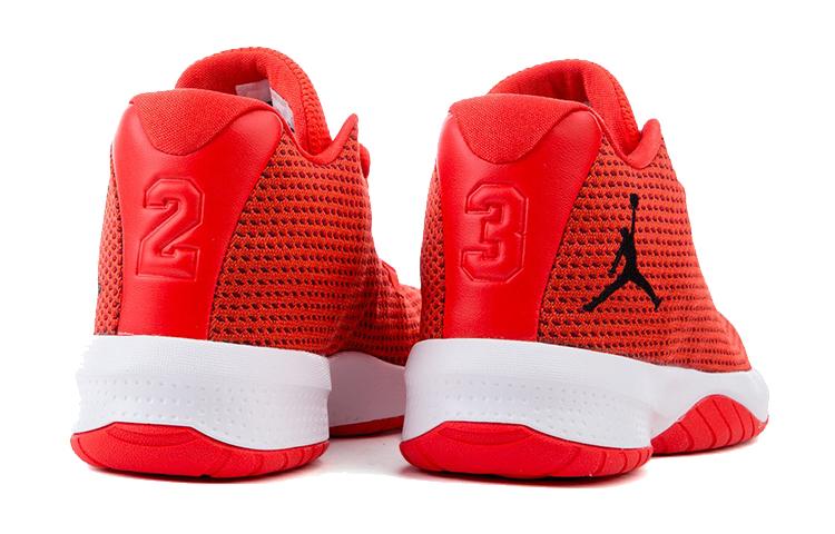 Jordan B.. Leicht rutschfest Dämpfung Abriebfest Mittelhoch Kinder Basketballschuhe Rot Weiß Jugendliche 881446-803