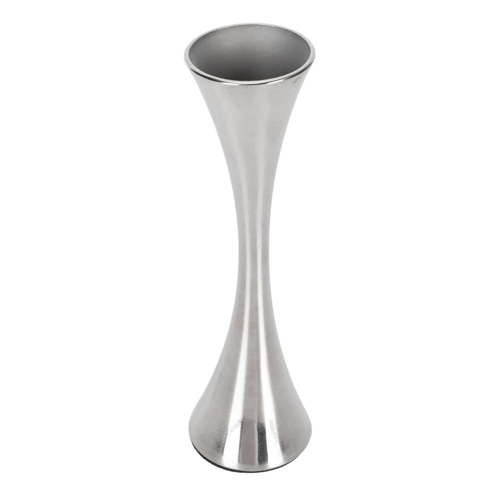 Stainless Steel Vase Innovative Elegant Modern  Round Mouth Metal Flower Vase for Living Room Table Metal Flower Vase серебряный