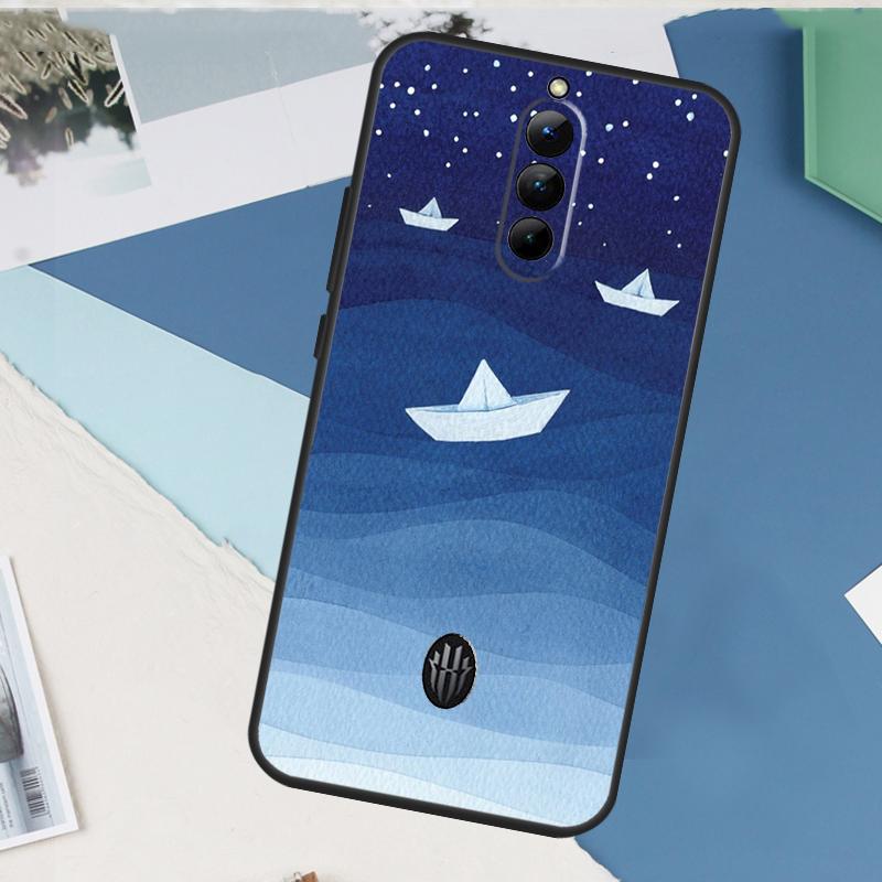 Ocean Waves Sailboat Case For ZTE Nubia Red Magic 11 10 9 8 8S 9S 10S Pro Plus 6 7 6S 7S Pro 5G 6R 10 Air Cover