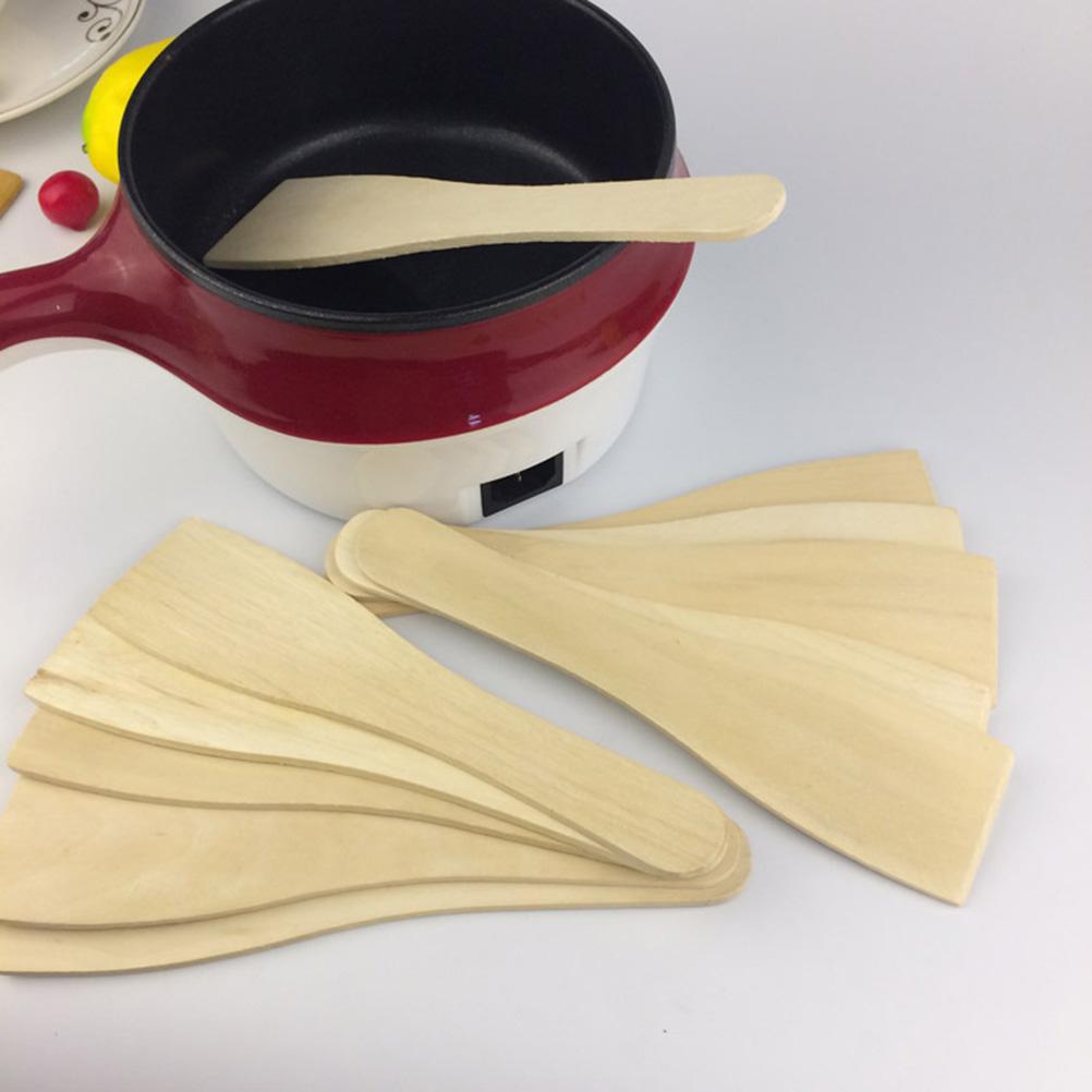 6 Adet Ahşap Spatula Mutfak Spatulası Ahşap Yemek Pişirmek İçin Yapışmaz Toplu Mutfak Gereçleri