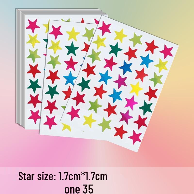 Five-Pointed Star Reward Stickers for Kindergarten - Teacher and Student Self-Discipline Chart