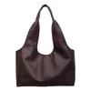 Large Capacity PU Tote Bag for Women Fashion Retro Fashionable and Versatile Shoulder Bag Simple Commuting Office School Bag