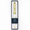 Personalized Pen - Draeger Paris - Pastel Chic - Cream and Gold Color - Black Ink - Unisex