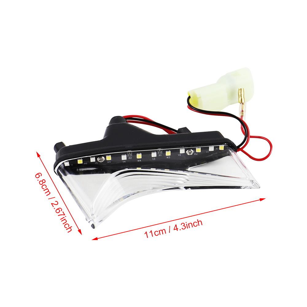 2PC Motorcycle LED Front Turn Signal Lights for Kawasaki Z900 Z650 20-24, White & Amber Daytime Running Lights Headlight