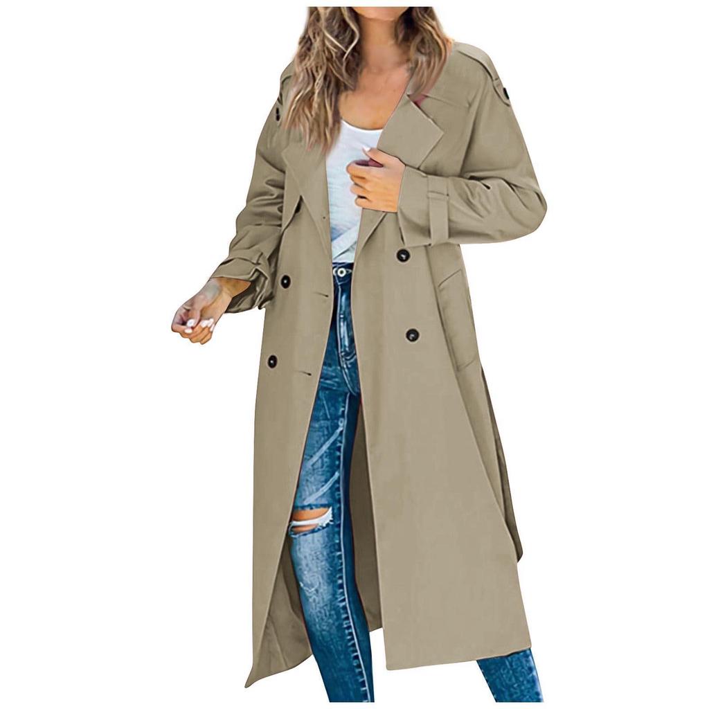 In Stock! European & American Women's Autumn Winter Trench Coat 2023