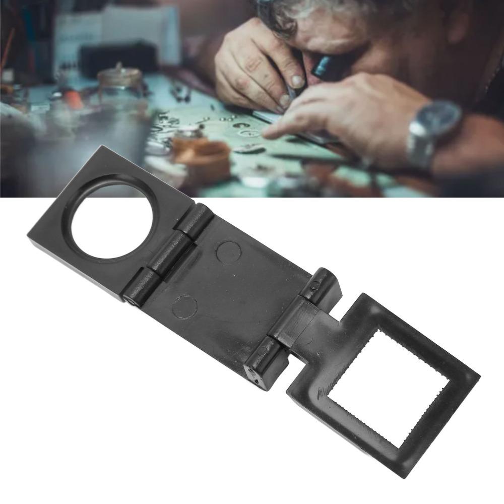 Three Fold Scale Magnifier 10X Magnification Optical Viewer Jewelry Magnifier Coin Identifying