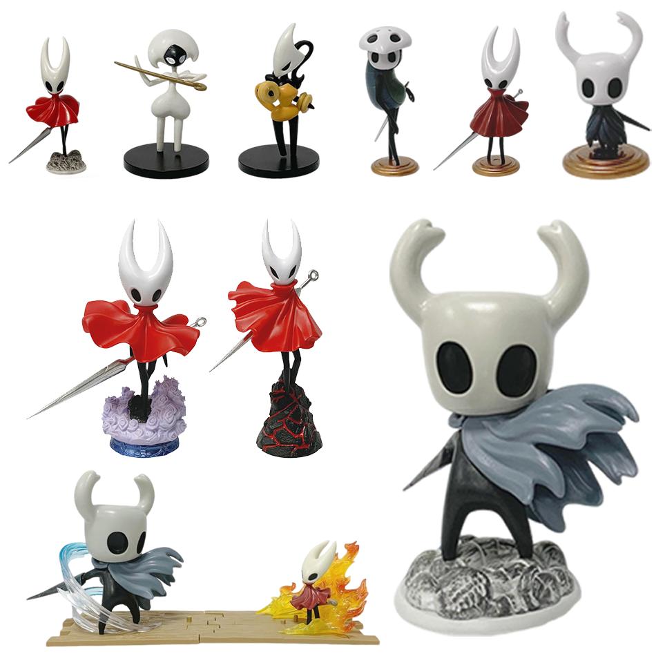 In Stock  Multiple Knight & Hornet Anime PVC Statue Figures | Handmade Collectible Game Peripherals with Base Boy's Gift