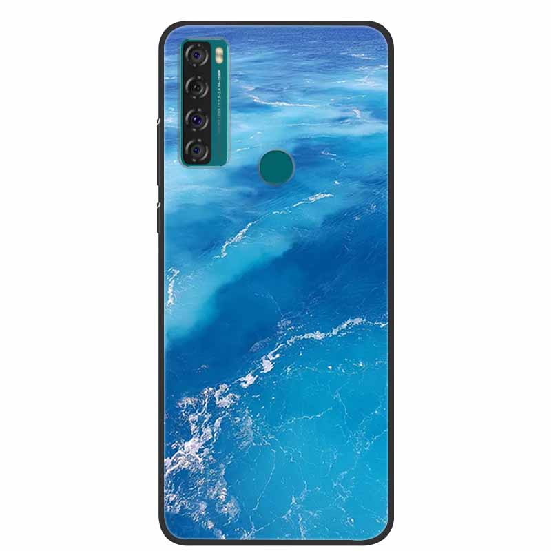 For TCL 20 R 5G Case Marble Silicone TPU Soft Phone Back Cover Case For TCL 20R 5G Funda Bumper Protector Capa Shockproof Coque