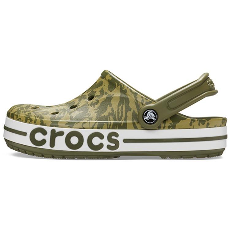 Crocs 4 Printing Camouflage Green Unisex Sandals Men s 206232-354 EU 37-38