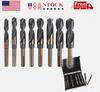 8PCS Set Small Shank Drill Bit High-speed Steel Equal-shank Drill Bit Set Large Size 9/16 Inch To 1 Inch Aluminum Box Drill Bit