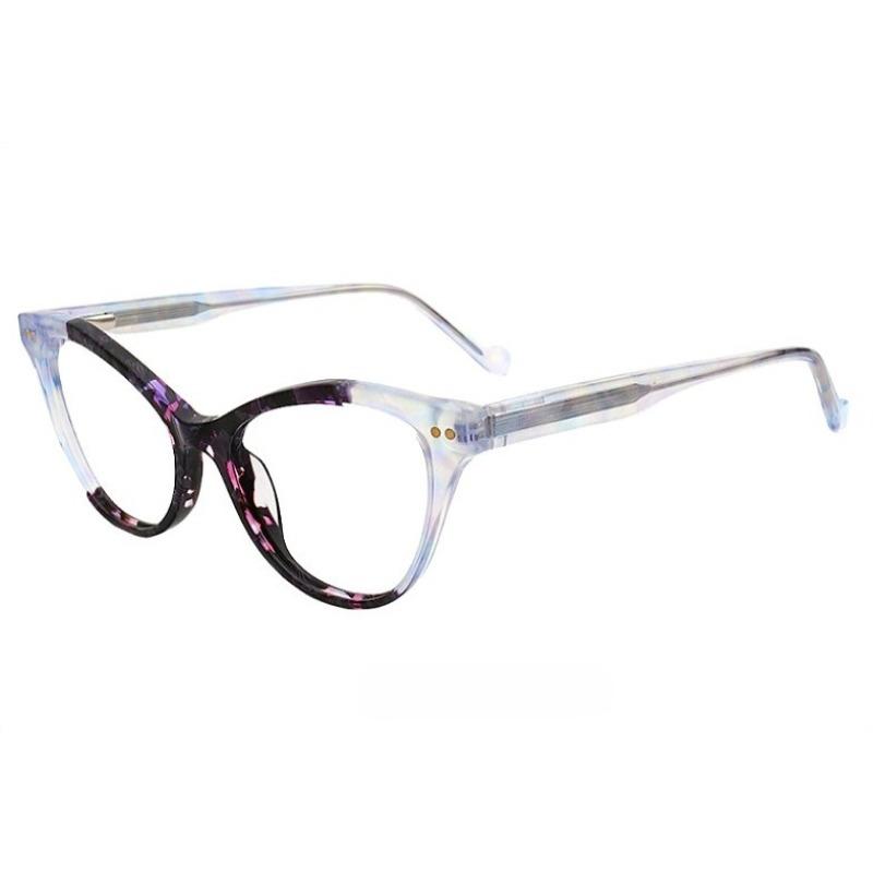 

New Fashion Anti-blue Light Reading Glasses Ultralight Acetate Cat Eye Presbyopia Eyeglasses Women Men Far Sight Optical Eyewear