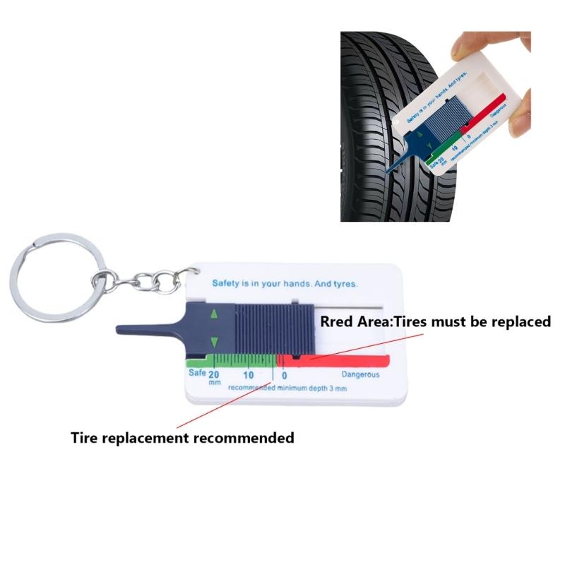 Small Plastic Treads Depth Measurer 0 to 20mm Ranges Precisions Measurement With Sliding Mechanism Suitable for Car Tires