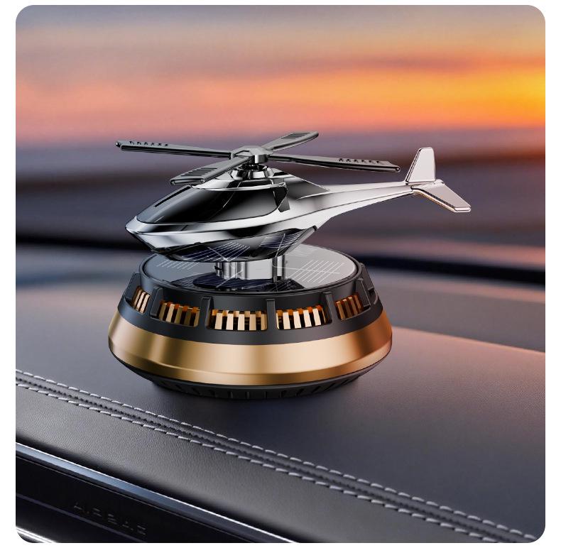 Solar-Powered Rotating Helicopter Aroma Diffuser - Long-Lasting Fragrance Ornament