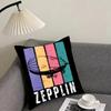 L-Led Zeppelinn Band Cushion Cover Pillowcase Ultra Soft Skin Friendly Fabric Cloud Like Comfort & Concealed Zipper