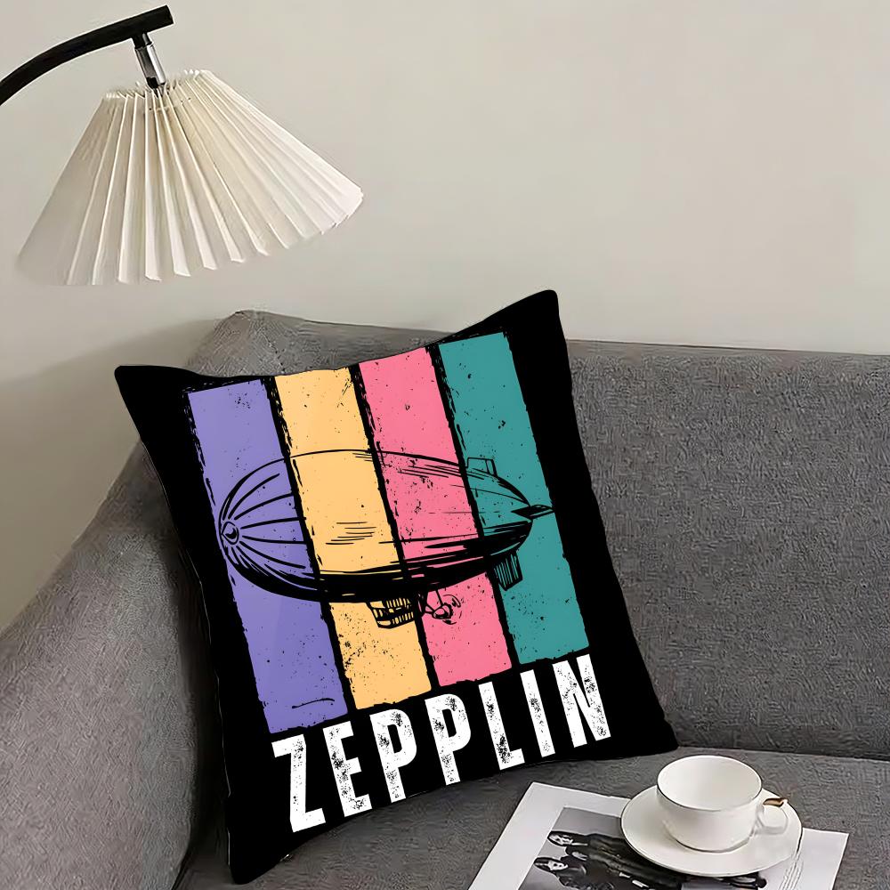 

LLed ZeppelinN Band Cushion Cover Pillowcase Ultra Soft Skin Friendly Fabric Cloud Like Comfort Concealed Zipper 30x30cm