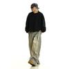American-Style Design, Niche Pleated Washed Straight-Leg Jeans for Men, Lazy Style, Loose Wide-Leg Couple's Floor-Length Pants