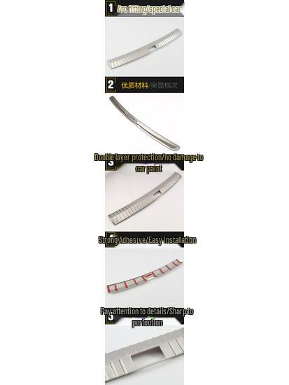 Stainless Steel Rear Guard Plate & Trunk Protection Pedal for 16 Bora Models