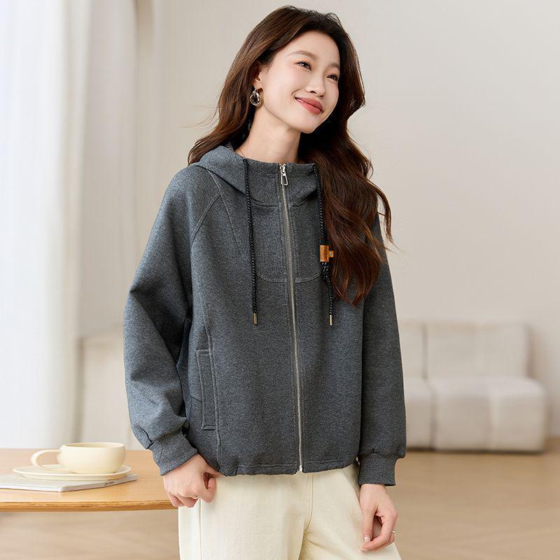 Spring Casual Niche Hooded Sweatshirt Jacket