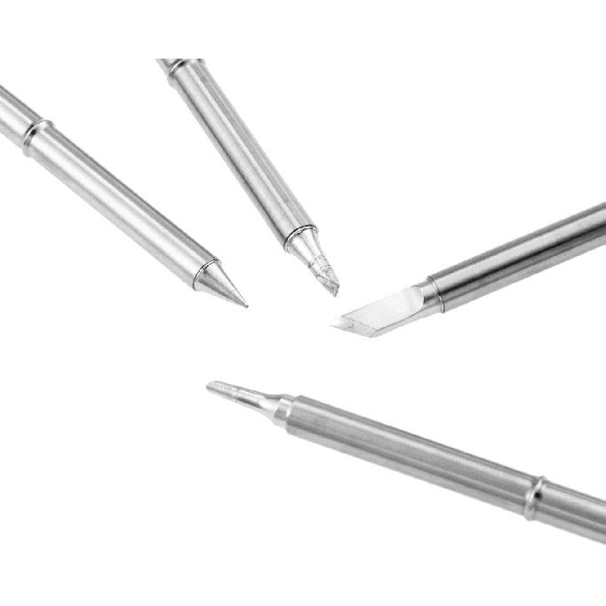4PCS Soldering Iron Tips, T12 Series Solder Tips Kit for Hakko Soldering Station FX-951 FX-952 T12-K T12-B T12-BC2 T12-D24