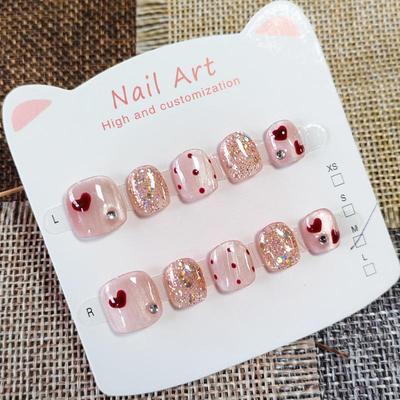 Čistě ručně vyráběné dětské nálepky na nehty kočičí oko - Věk 3-12 let, Módní nail art pro světlou pleť