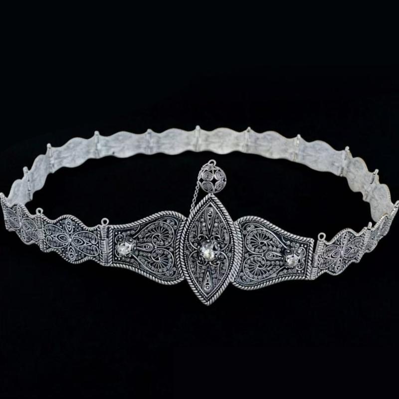 Traditional Caucasian Ethnic Belt Zinc Alloyed Retro Design Waist Sash For Men Women And Kids Fashion Accessory