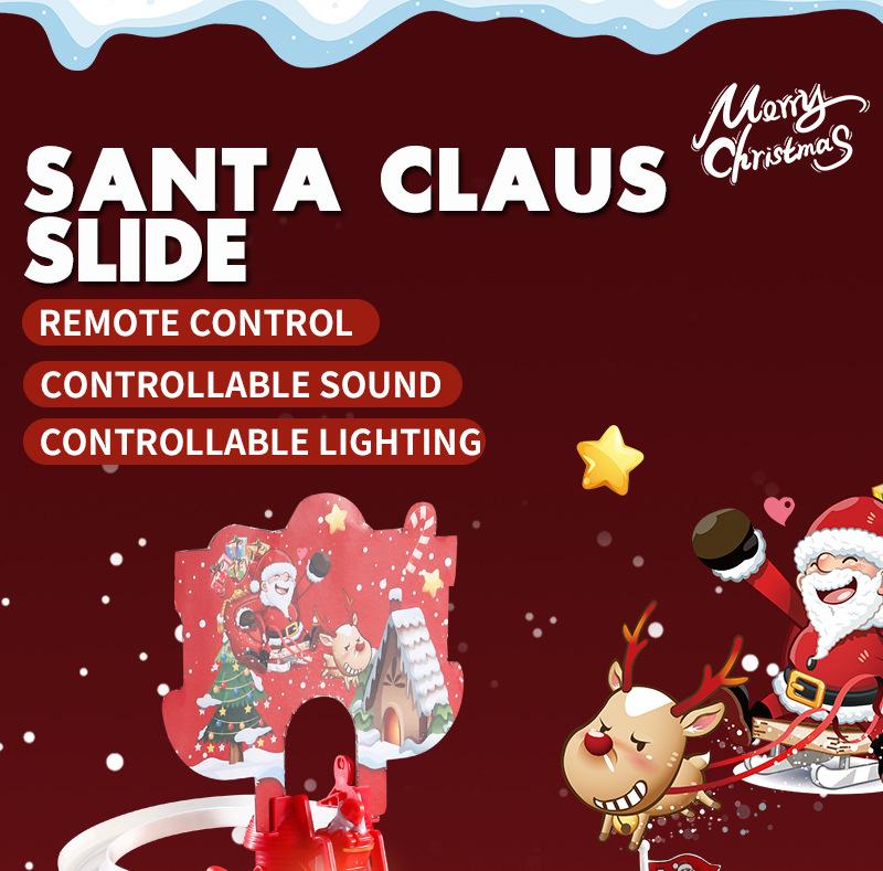 Electric Climbing Ladder Santa Claus Xmas Gift Ladder Climbing Santa for Christmas Party Shelf Bedroom Office