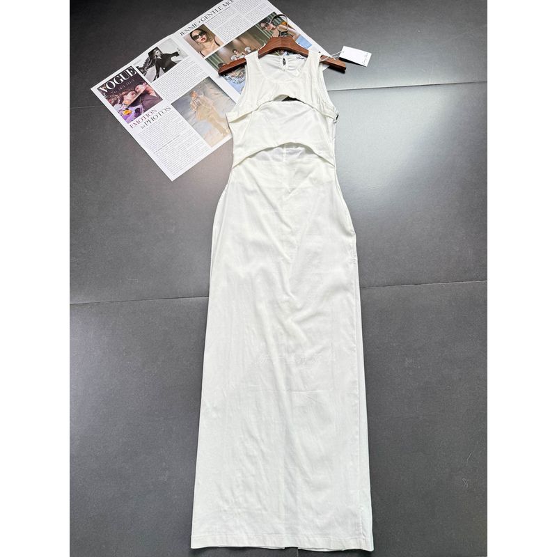

Foreign Trade Order EM * RYP @ RK Super Sexy Gyaru Slim dress Sheath Sexy Waist-Exposed White Long Dress White Sexy dress/single-layer Oh M