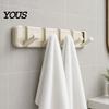 Space Saving Door Hooks Over The Hanger Hooks, Foldable No Drilling Adhesive Coat Rack, Wall Organizer, for Coats Bags Towels Scarves Keys
