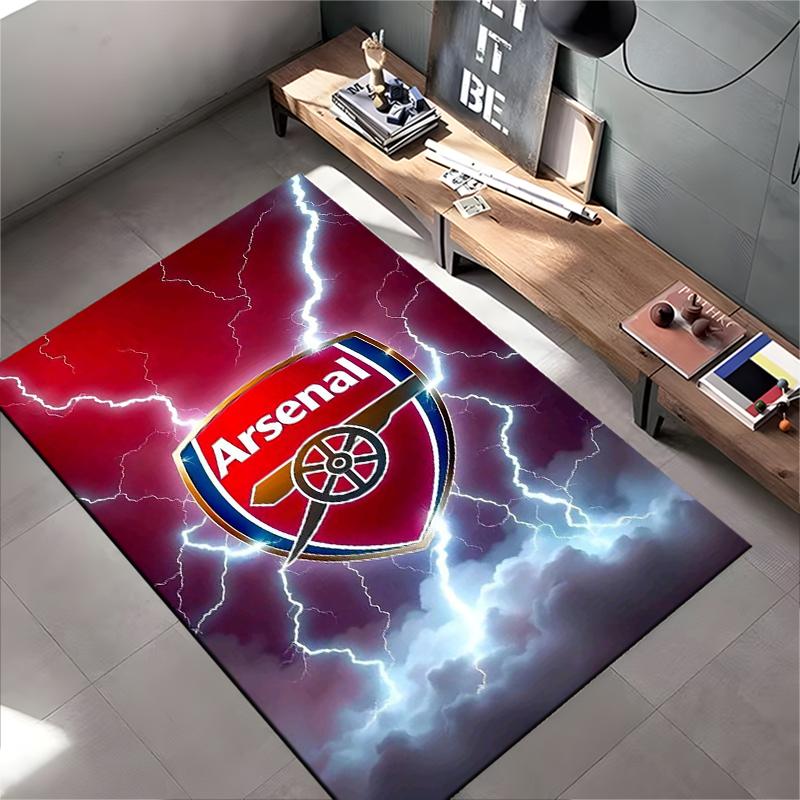 "Tappeto con Logo Arsenal con Design a Fulmine per Decorazione Soggiorno" Adatto per l'uso come antiscivolo per divani del soggiorno e della camera da letto