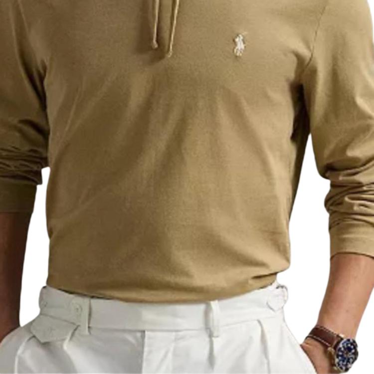 Felpa Pullover Stampata con Cappuccio a Maniche Lunghe Polo Ralph Lauren Uomo felpa Giallo 710847203-081