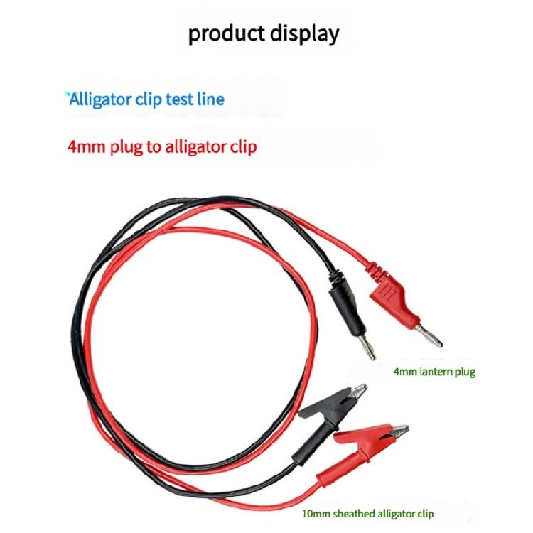 2Pcs Universals Multimeter Test Leads Banana Plug To Alligator Clip Multimeter Testing Cable Test Probes Leads Wire Cable