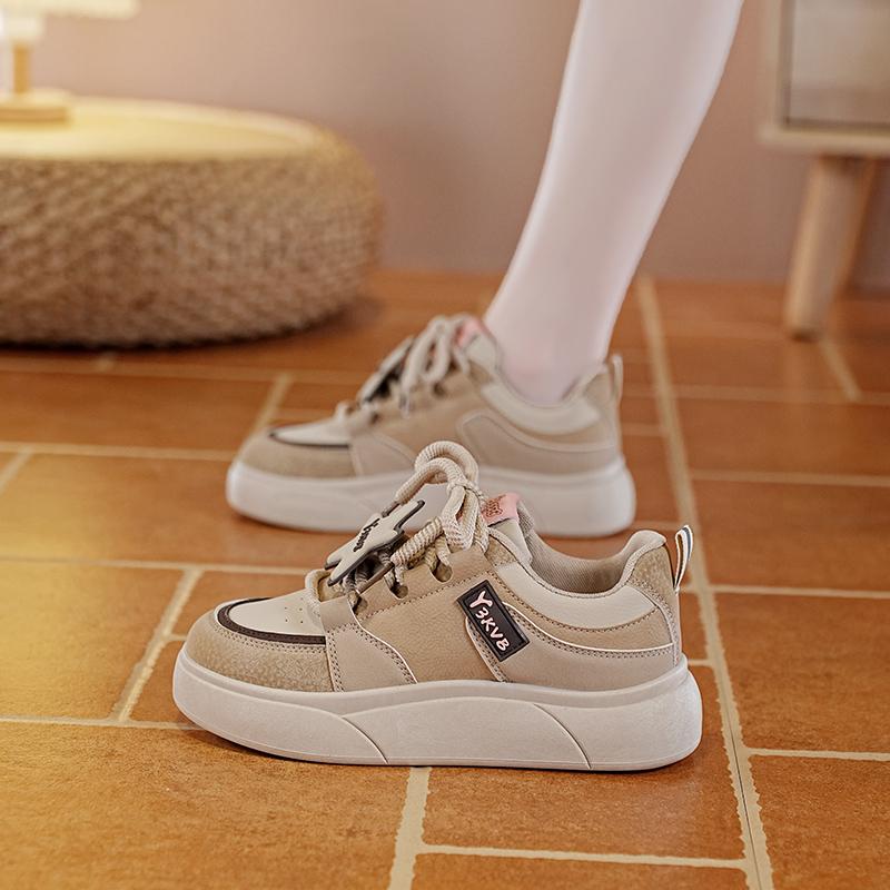 

Мода 2024 года, новые красные женские вулканизированные туфли, повседневные кроссовки на толстой подошве, ретро-кеды, дизайнерские туфли на плоской подошве, модные и универсальные 40 хаки