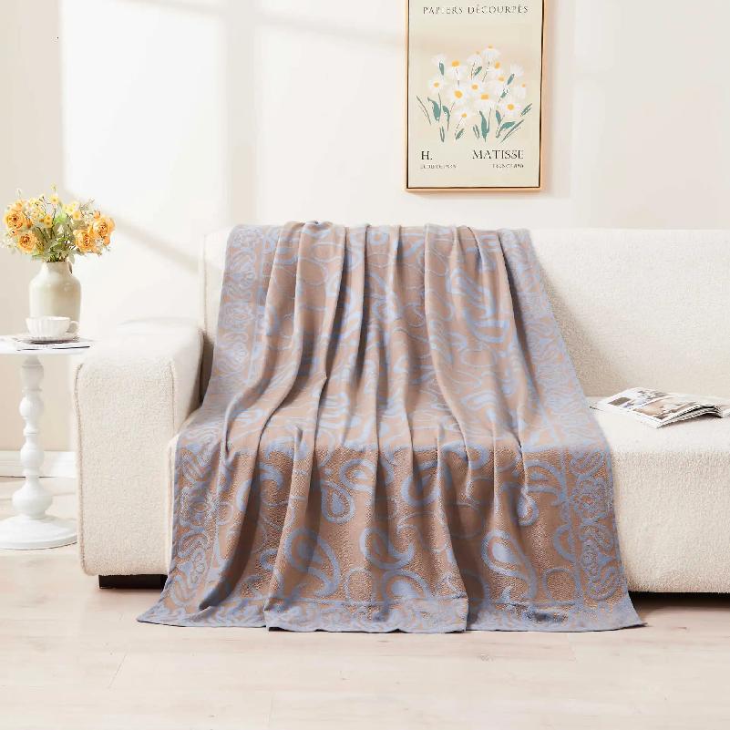 Airline First Class Cabin Blanket Cover Jacquard Airplane Office Nap Bed Throw Blanket Outdoor Portable Plaid Coraline Blankets