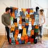 1PC A Group of Cat Print Blanket Room Sofa Decorative Blanket Multi-size Multi-scene Available Top 10 Holiday Gift Fast Shipping
