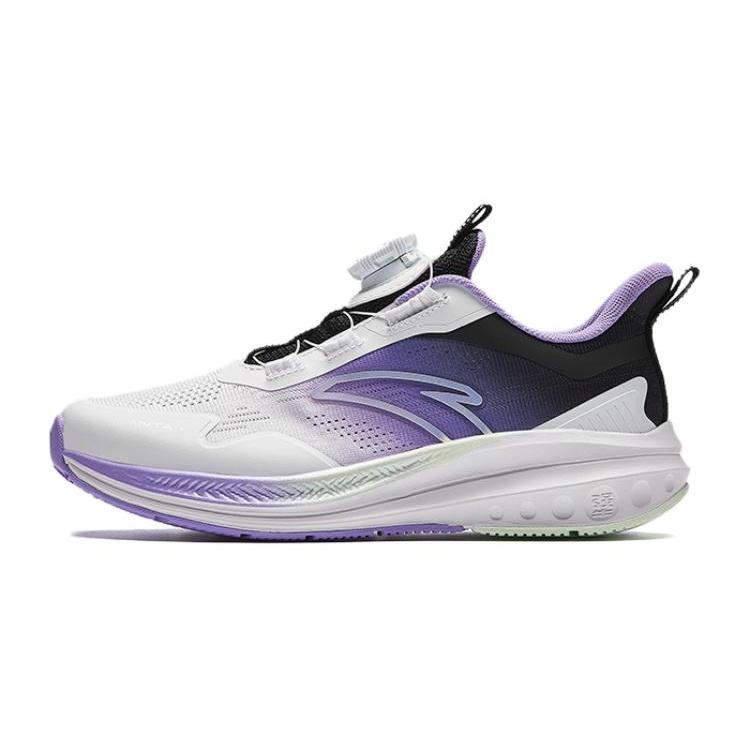 (GS) ANTA Running Series Sneakers White Purple Black Kids 322425509-3 EU 34