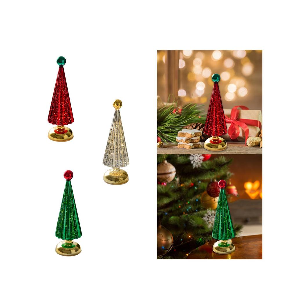Christmas Tree Light Ornament Xmas Ornament Lighted Statue Festive Creative