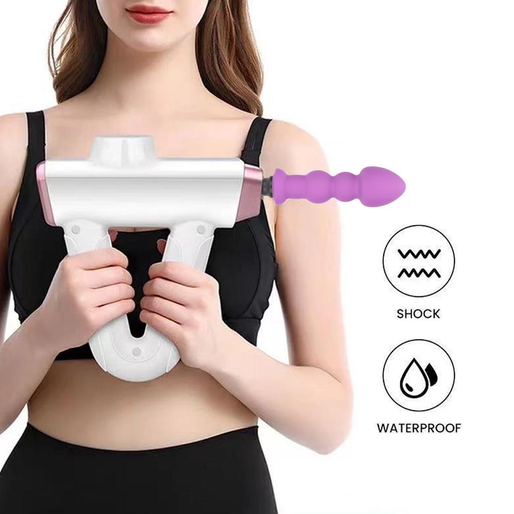 Muscle Massager Head Waterproof Silicone Replacement Head Accessory for   Tissue Massager Purple