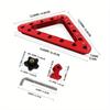 1Set Aluminum Alloy 45/90 - Degree Triangle Ruler with 2 Clamps - Woodworking Panel - Joining Positioning Tool, Installation Fixing Clip Square