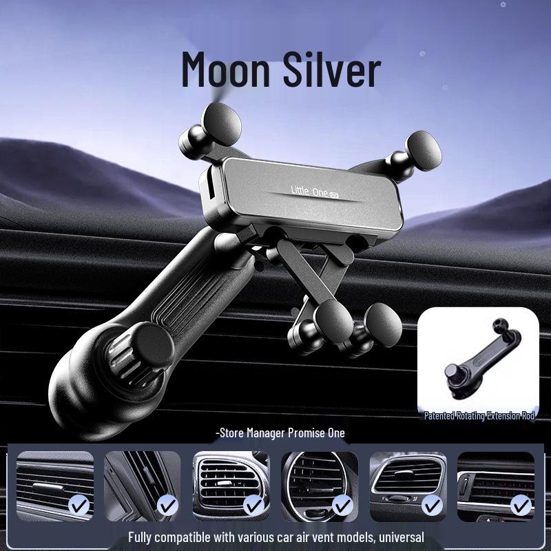 Cartoon Car Air Vent Phone Holder with Rotating Mini Gravity Design