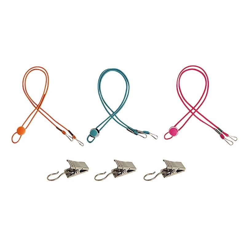 12Pcs Metal Fabric Holder Clips for Embroidery Frame Cloth Holders with Elastic Rope for Stitching and Needlework Project