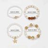 4pcs/set Ethnic Style Simulated Pearl Bracelets Adjustable Multilayer Hand Chain  For Women