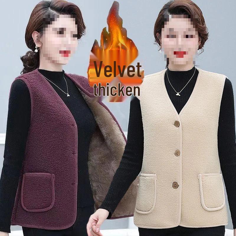 Women's Fleece Vest Shoulder Cape - Warm Velvet