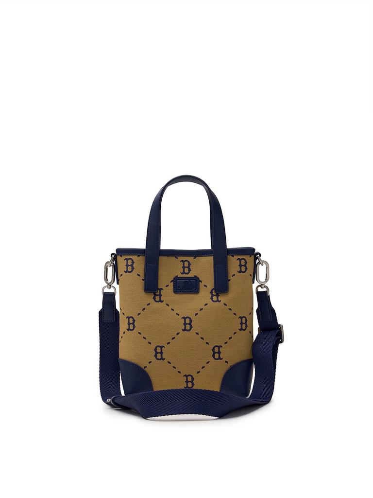 Mlb Diamond Monogram Jacquard Mini Crossbody Bag Bos (L.Beige)