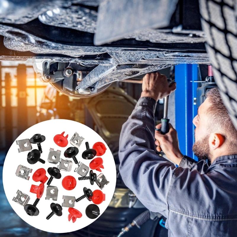 Complete Engine Undertray Cover Screw Set Engine Splashes Shield Guard Body Bolt set Vehicle Accessories for Automotives